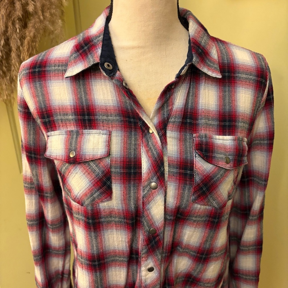 KUT FROM THE KLOTH Plaid Button-Up Shirt size SP